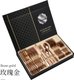 Rose Gold - 24PCS,wooden box,Stainless steel tableware tableware set, gold knife, fork and spoon four main pieces gift box set: 