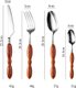 Amber 4pcs,New Resin Handle Cutlery French Style 18/10 stainless steel 304 Classical Flatware Dinnerware Set Silver: 