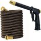 Black Green,3/4'',25ft,1pc Expandable Garden Water Hose Double Metal: 