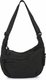 Black,36CMX21CMX6CM,Trendy Women's Soft Cloth Shoulder Bag Solid Color Student: 