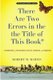 There Are Two Errors In The The Title of This Book - A Sourcebook of Philosophical Puzzles, Paradoxes, and Problems (Paperback,...