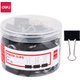 Deli 25mm Foldback Clips Black 48PCs: 