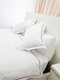 Rey's Fine Linen - Egyptian Collection - Oxford Satin Stitch Duvet Cover Set - 01 Pc Pack - Royal Lilac - Double: 