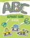ABC Alphabet Game. Cut and Play - Alphabet Activity Book for Kids 2-7 Years Old. Cut Cars and Drive on the Roads in the Form of...