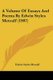 A Volume Of Essays And Poems By Edwin Styles Metcalf (1907) (Paperback): Edwin Styles Metcalf