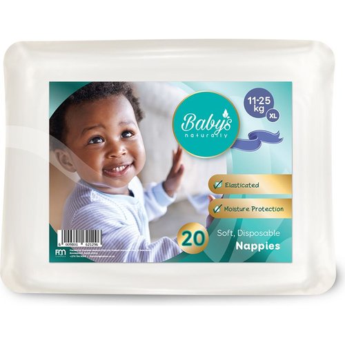 Baby's Naturally Disposable Nappies (XL 1125kg)(20 Pack) Baby