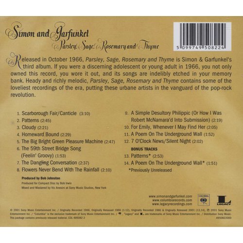 Bob Johnston Parsley, Sage, Rosemary And Thyme (CD) Music Buy online in South Africa from