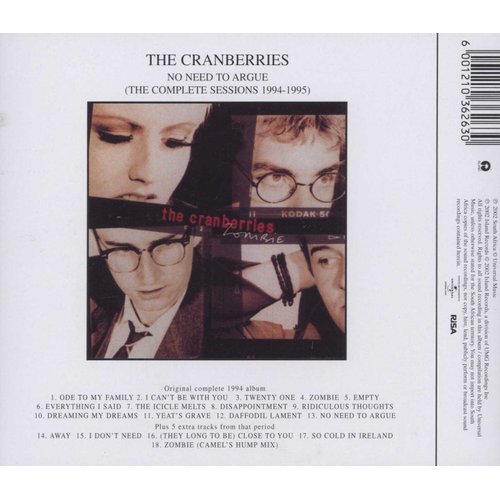 Cranberries No Need To Argue The Complete Sessions 19941995 (CD