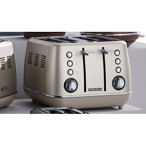 Morphy Richards Evoke 4 Slice Stainless Steel Toaster (1800W