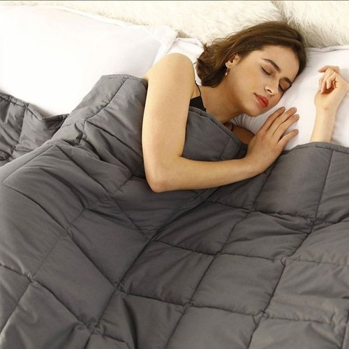 Somnia Luxury Full Size Bed Gravity 7kg Weighted Blanket Grey