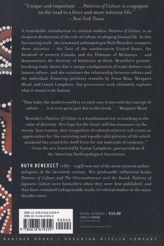 Patterns Of Culture Paperback 40st Mariner Books Ed Mary Bateson Beauteous Patterns Of Culture Patterns Of Culture Paperback 40st Mariner Books Ed Mary Bateson Beauteous Patterns Of Culture