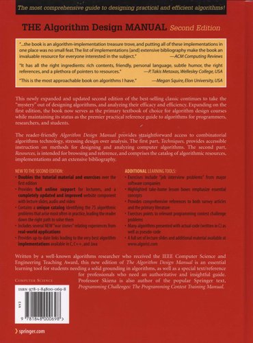 The Algorithm Design Manual (Hardcover, 2nd ed. 2008): Steven S Skiena ...