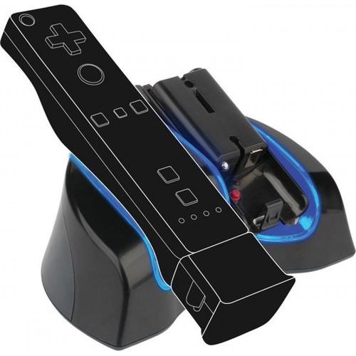 Nitho Charging Plus Dual Charging Dock for 2 x Wii Remotes (Black