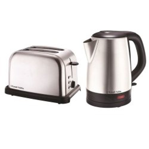 Russell Hobbs Toaster & Kettle Combo Breakfast Pack (Silver) Kitchen