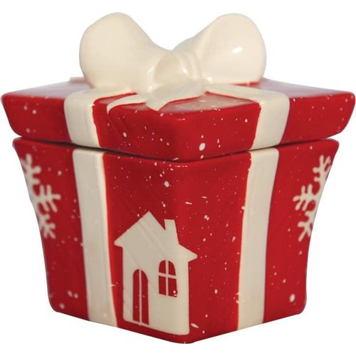 Cookie Jar Red Present with White Bow (18cm) Toys Buy online in