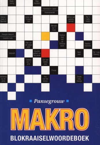 Pansegrouw Makro Blokraaiselwoordeboek Afrikaans Paperback