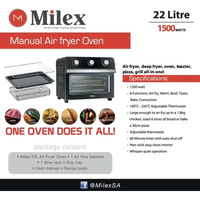 Milex Manual Air Fryer Oven (22L) Picture 4