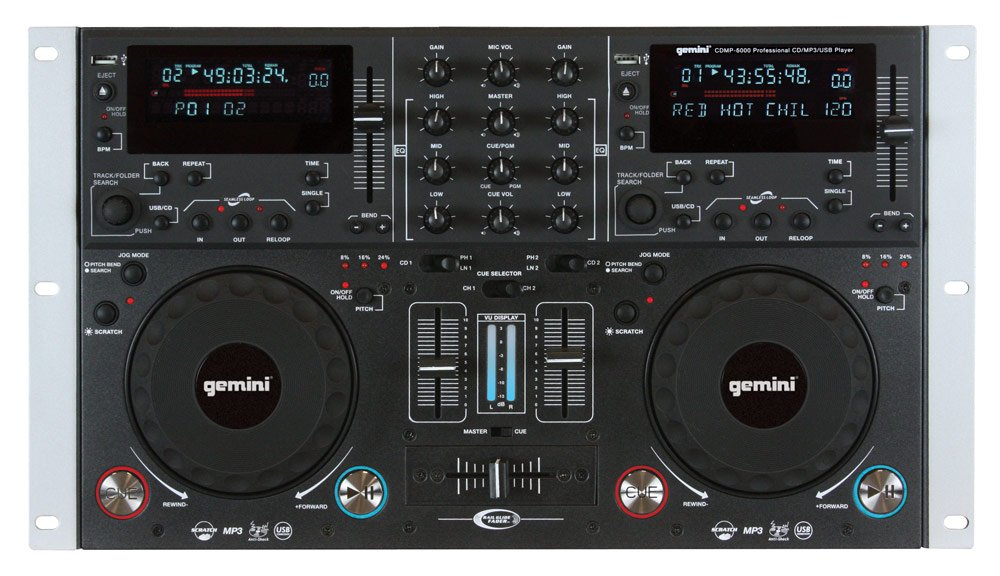 Gemini CDMP-6000 Professional Dual CD, MP3, USB and SD